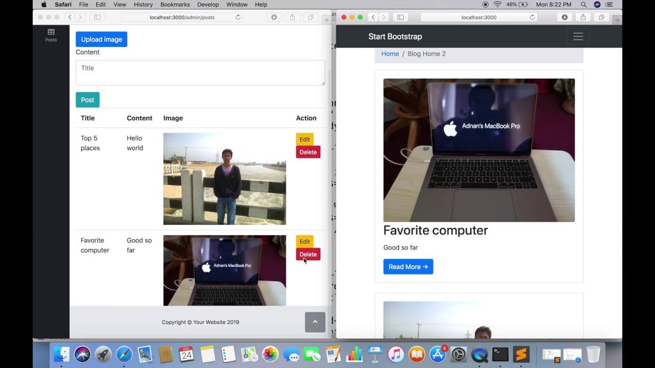 Realtime Blog - Node.js, MongoDB